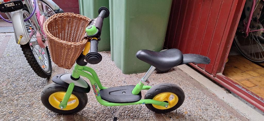 Puky loopfiets groen, met veel accessoires, Ophalen, Zo goed als nieuw, Minder dan 16 inch, Puky