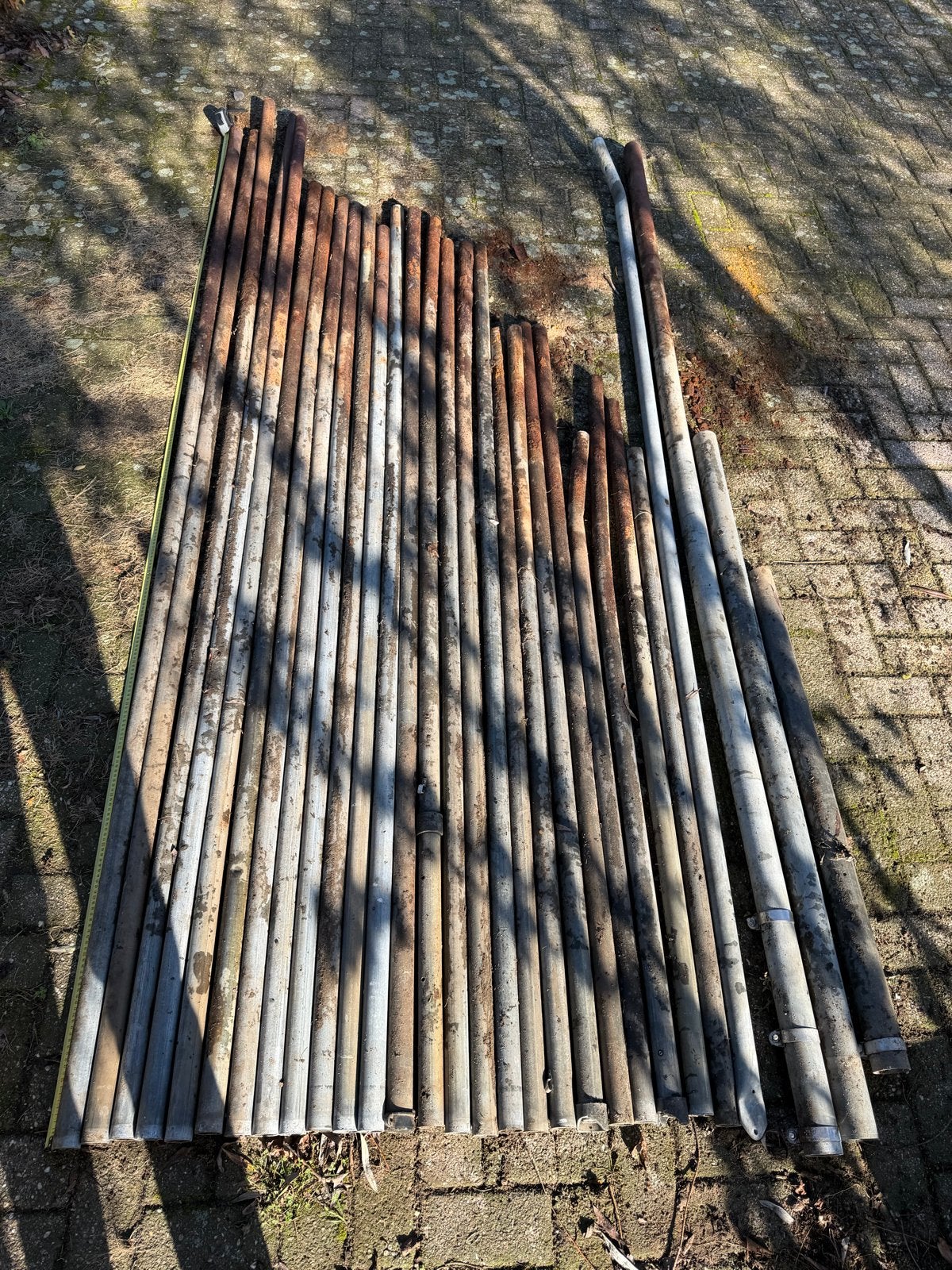 Hekwerk buizen gegalvaniseerd 42 mm (37 stuks), Ophalen, Overige materialen, Gebruikt, 40 tot 60 mm