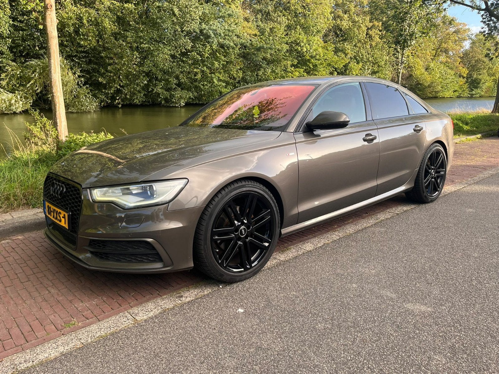 Audi A6 2.0 Tfsi 132KW Multitronic 2012 s line, Auto's, Zwart, 4 cilinders, 1984 cc, 179 pk