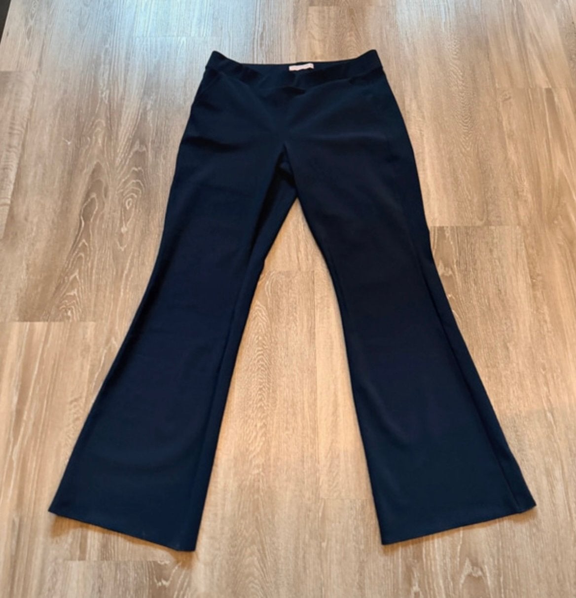 Studio Anneloes donkerblauwe flared bonded broek travel XL, Blauw, Maat 46/48 (XL) of groter, Ophalen of Verzenden, Zo goed als nieuw