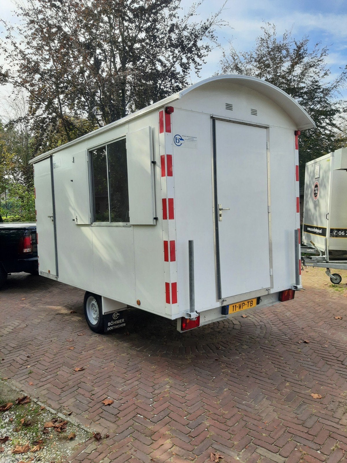 schaftkeet schaftwagen bouwkeet kantoor opslag snelverkeer, Doe-het-zelf en Verbouw, Bohmer, Ophalen of Verzenden, Zo goed als nieuw