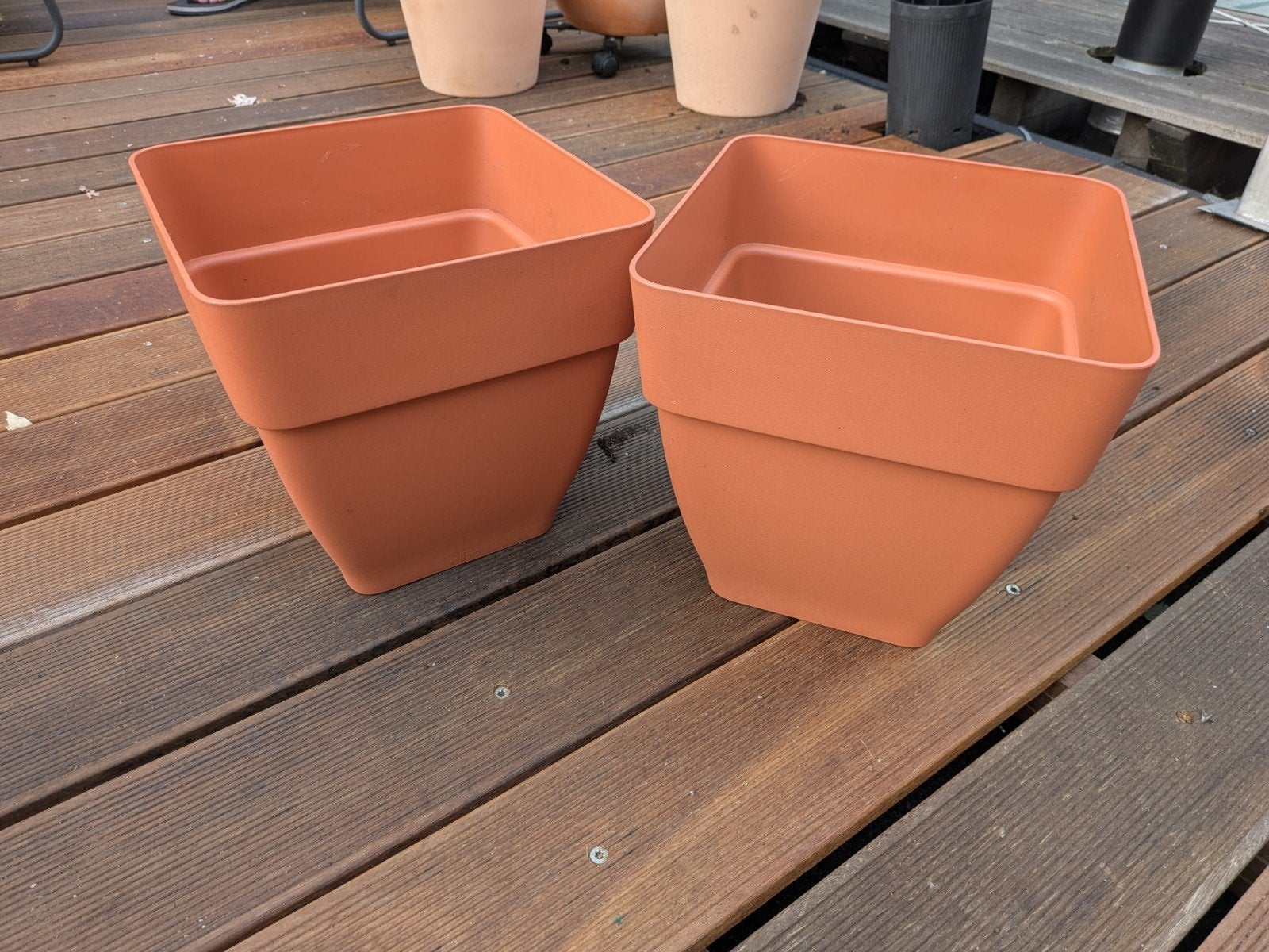 Elho bloempot vierkant 30 cm - Gebruikt met lichte schade, Kunststof, Gebruikt, Vierkant, Minder dan 40 cm