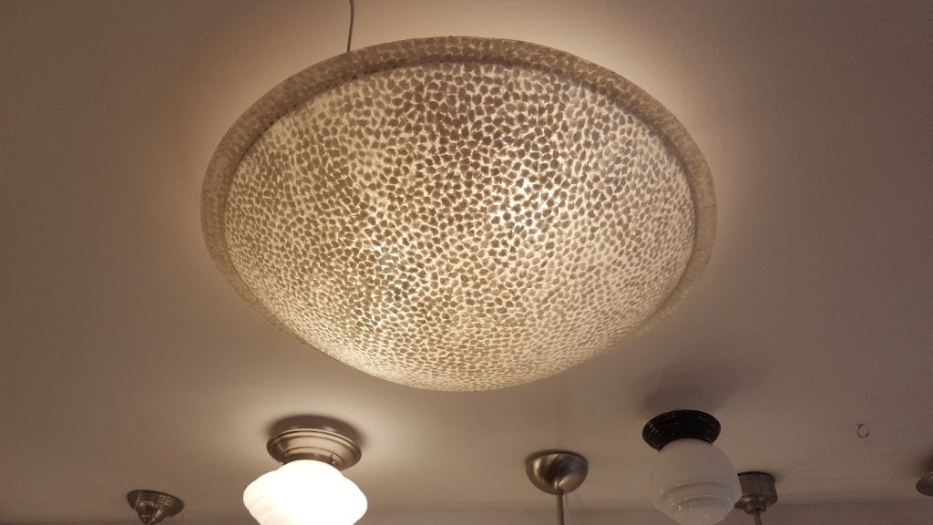 Grote schelpen plafondlamp Japandi stijl, Huis en Inrichting, Lampen | Plafondlampen, Ophalen, Overige stijlen, Natuurlijk materiaal