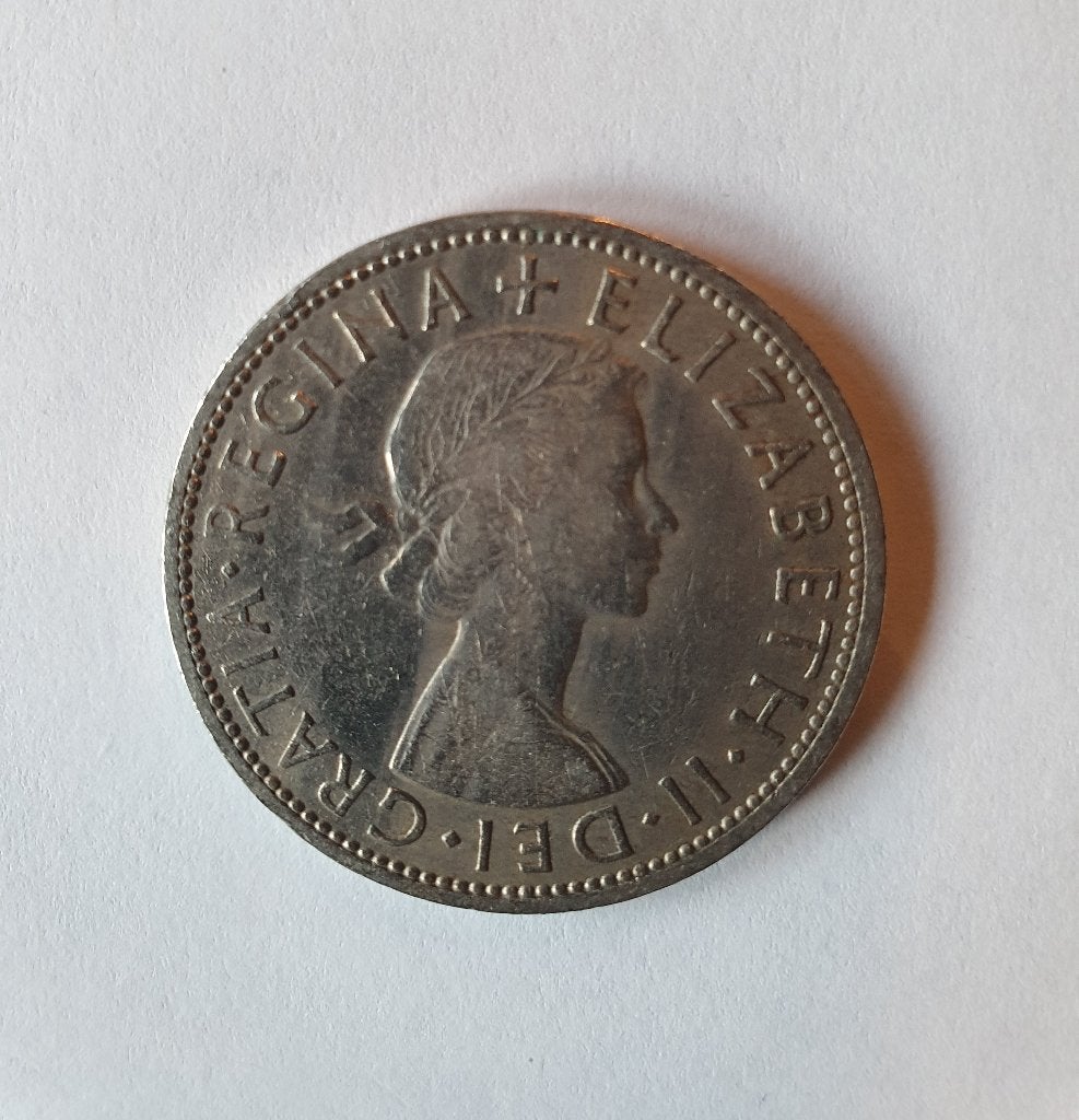 UK Half Crown 1957, Postzegels en Munten, Ophalen, Overige landen, Losse munt
