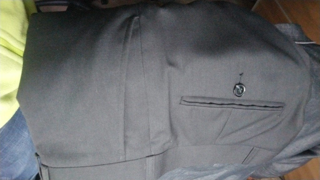 bijna Nieuw Chino pantalon Donker grijs zwart melle 44, Verzenden, Zo goed als nieuw, Maat 46 (S) of kleiner, Grijs