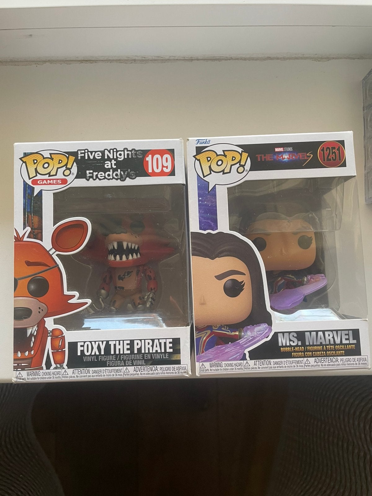 Funko Pop! Foxy The Pirate & Ms. Marvel (2 stuks), Verzamelen, Ophalen of Verzenden, Nieuw
