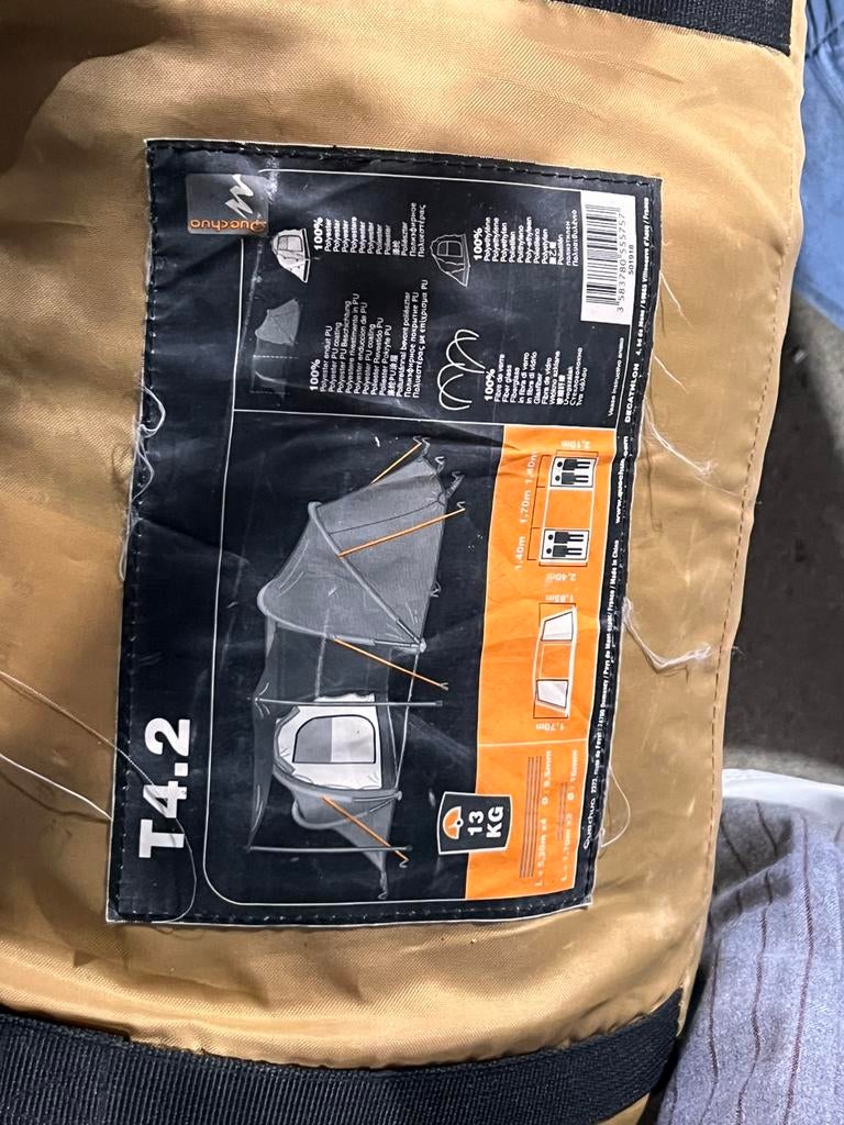 1x quechua arpenaz 4.2 en 4.2 limited 4 persoons tent, Ophalen, Gebruikt, Quechua, Tot en met 4