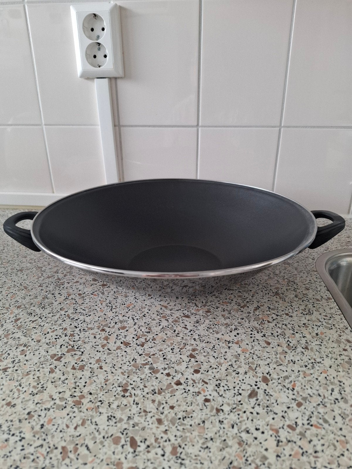 Wok, Ophalen, Aluminium, Zo goed als nieuw, Wok