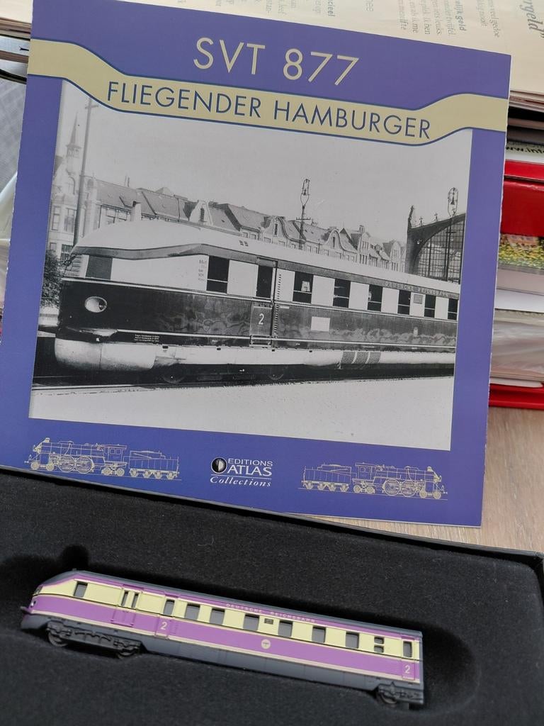 SVT 877 Fliegender Hamburger Treinset - Atlas Collections, Overige merken, Treinset, Gelijkstroom of Wisselstroom, Ophalen of Verzenden