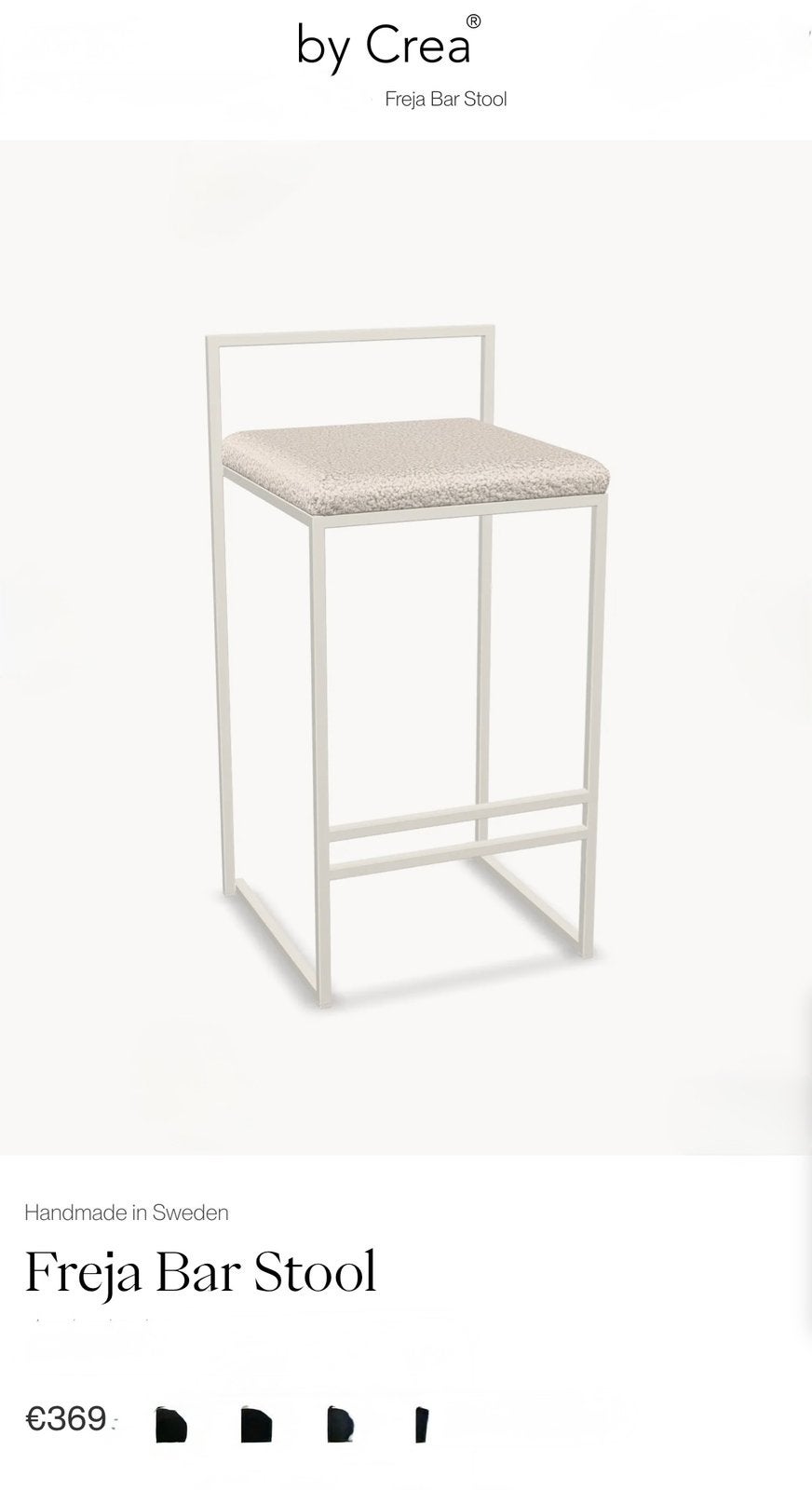 2 By Crea barkrukken barstoel 66/67 beige en teddy stof, 1 kruk, Ophalen, Zo goed als nieuw, 60 tot 90 cm