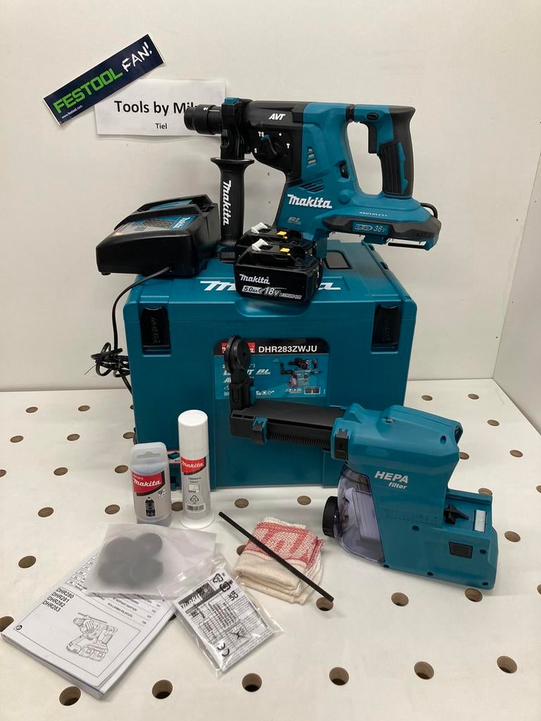 Makita dhr283 36v combihamer (nieuwstaat), Doe-het-zelf en Verbouw, Gereedschap | Boormachines, Ophalen, Zo goed als nieuw, Boor- en/of Breekhamer