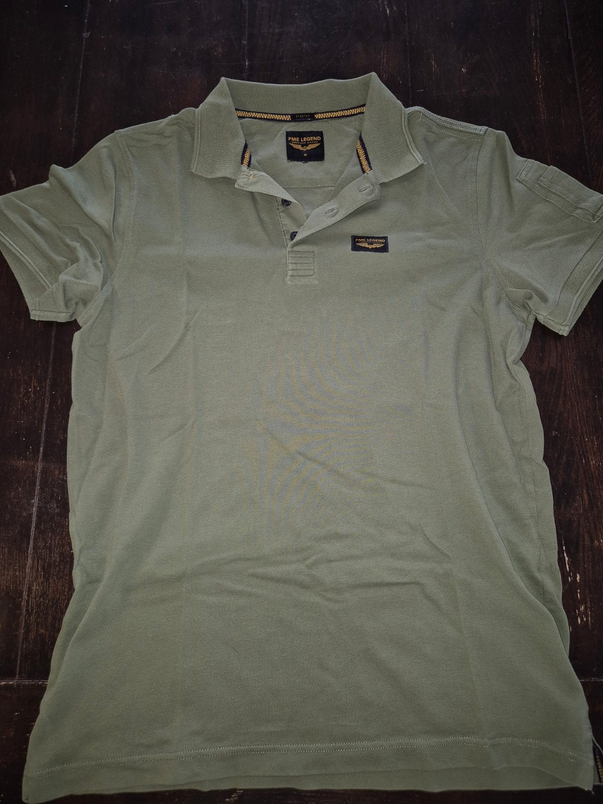 PME Legend polo - Maat M - olijfgroen, Kleding | Heren, Polo's, Maat 48/50 (M), Ophalen of Verzenden, Zo goed als nieuw, Pme Legend