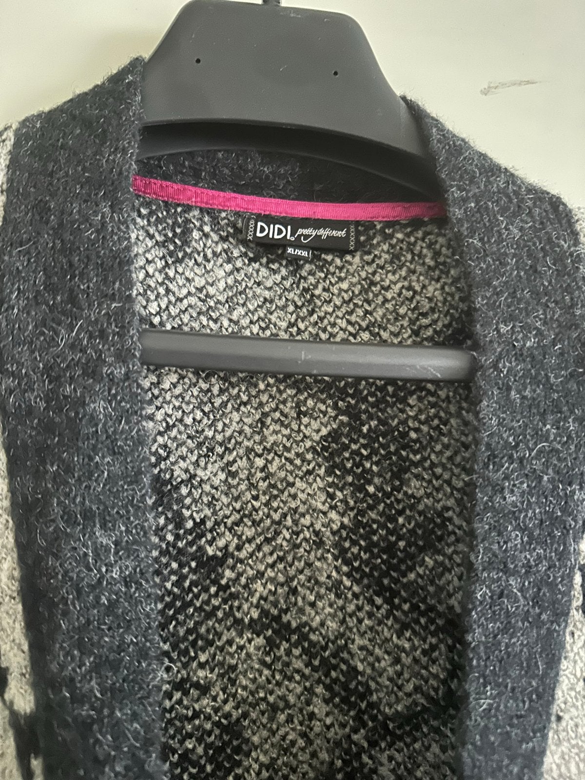 DIDI Lang Vest XL/XXL - Zwart/Grijs Bloemenpatroon, Ophalen of Verzenden, Zo goed als nieuw, Maat 46/48 (XL) of groter, Zwart