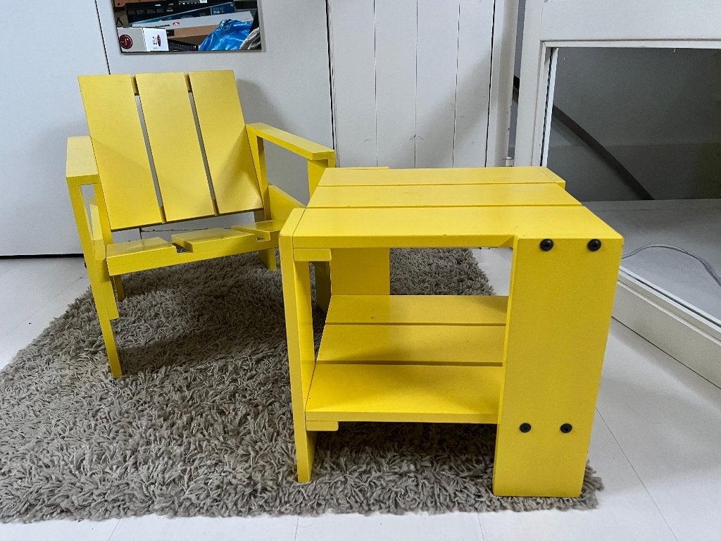 Kinder tafel en stoel by Rietveld, Ophalen of Verzenden