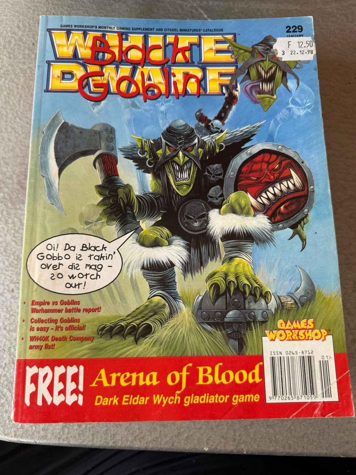 White Dwarf 229 jan 1999, Hobby en Vrije tijd, Wargaming, Ophalen of Verzenden, Gebruikt, Warhammer, Boek of Catalogus
