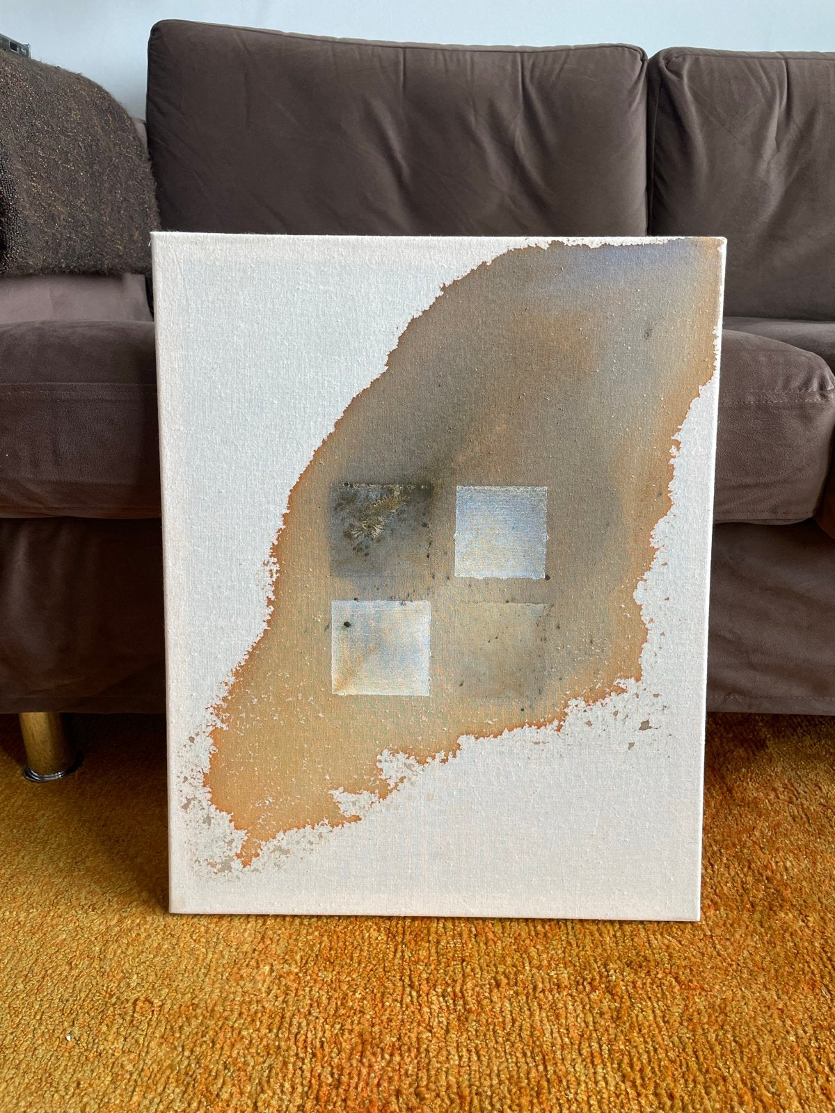 Abstract Kunstwerk op Canvas - Aardse Tonen, Ophalen of Verzenden