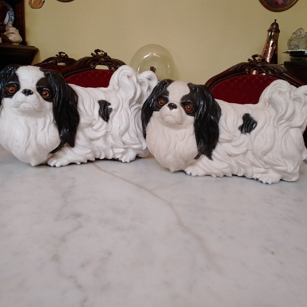 2 prachtige grote honden beelden. Gesigneerd, Antiek en Kunst, Verzenden