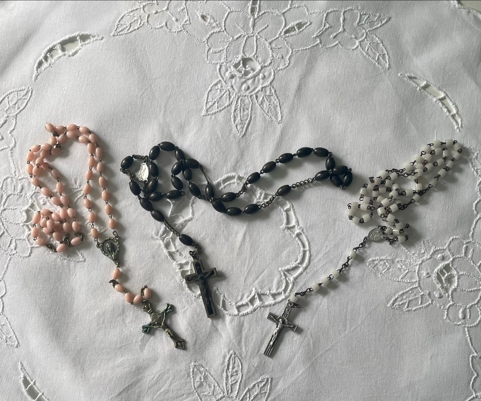 Set van 3 Rozenkransen - Vintage Religieuze Sieraden, Ophalen of Verzenden