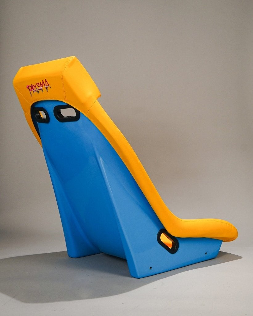NRG Prisma GT Oasis Geel Blauw Leder Kuipstoel, Ophalen of Verzenden