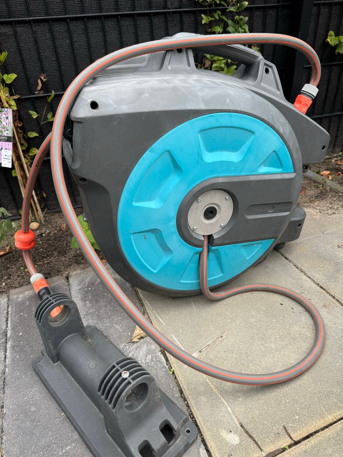 Gardena Tuinslanghaspel met slang, Tuin en Terras, Ophalen, Gebruikt, Tuinslanghaspel