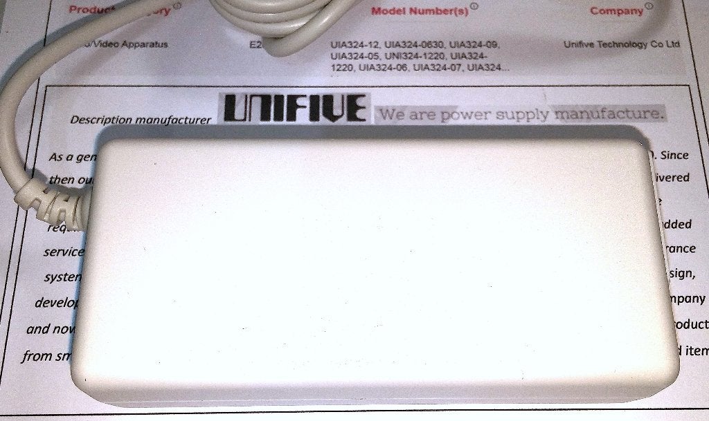 UNIFIVE UIA324-06 6V 3.8A 3800mA 22.8W Adapter Sonos Lader, Ophalen of Verzenden, Nieuw
