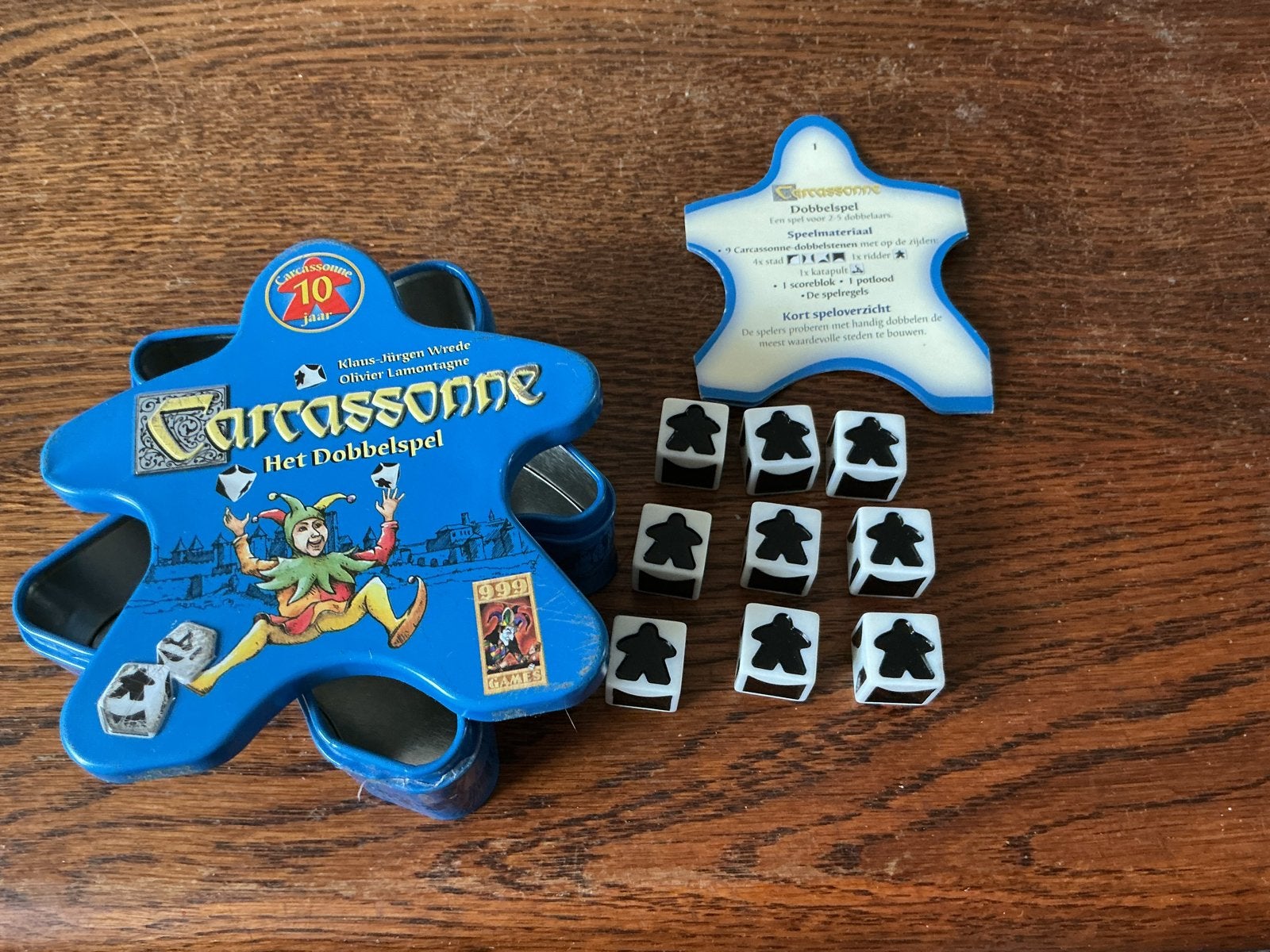 Carcassonne Het Dobbelspel - 10 jaar editie, Een of twee spelers, Ophalen of Verzenden, Gebruikt, Reisspel