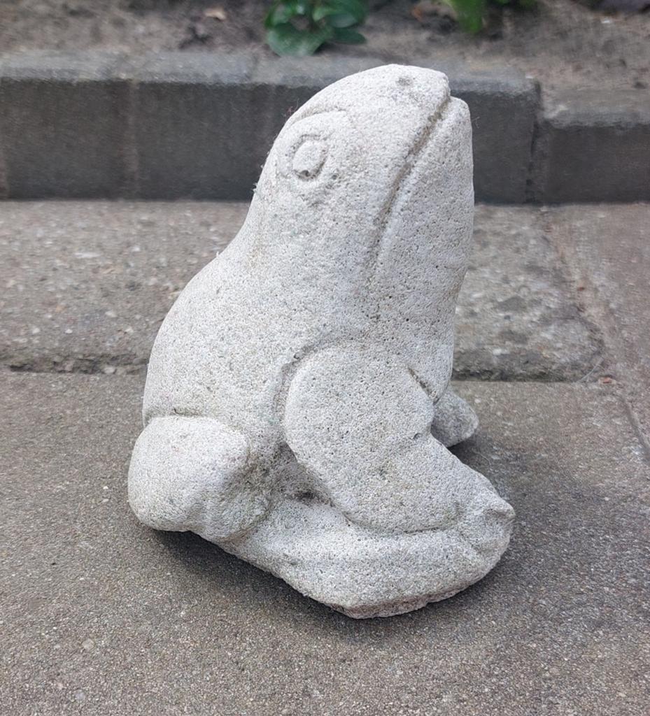 Stenen Kikker Tuinbeeld, Ophalen, Gebruikt, Steen, Dierenbeeld
