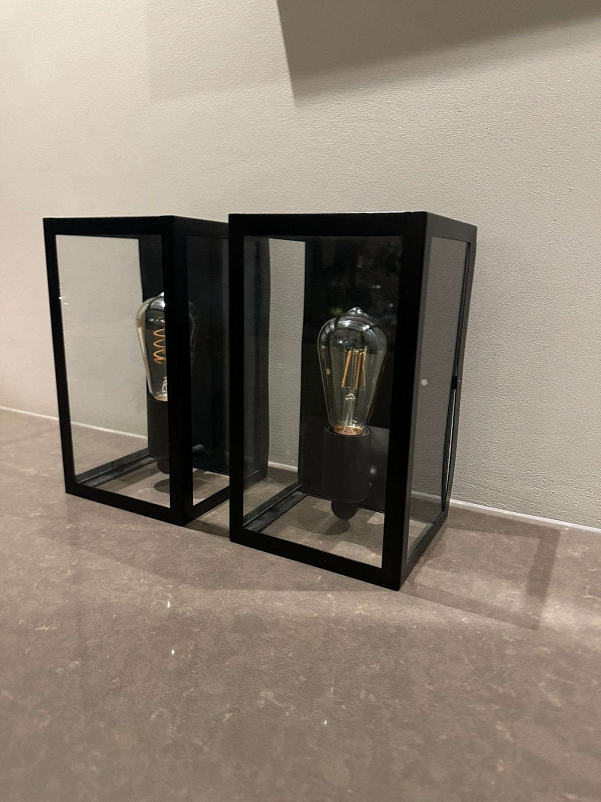 Industriele wandlampen, Huis en Inrichting, Lampen | Wandlampen, Ophalen, Gebruikt, Zwart, Overige merken