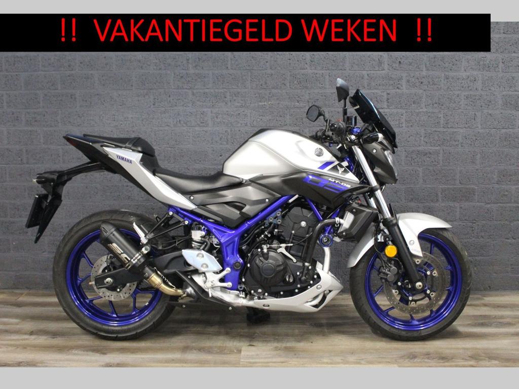 YAMAHA MT 03 ABS (bj 2016) 12,195 km A2 geschikt SC-Project, 2 cilinders, 321 cc, Bedrijf, Onbekend