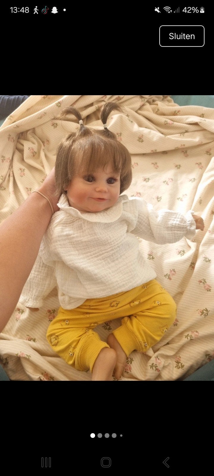 Realistische Reborn Babypop Maddie, Verzamelen, Poppen, Ophalen of Verzenden, Zo goed als nieuw, Babypop, Levensecht of Reborn