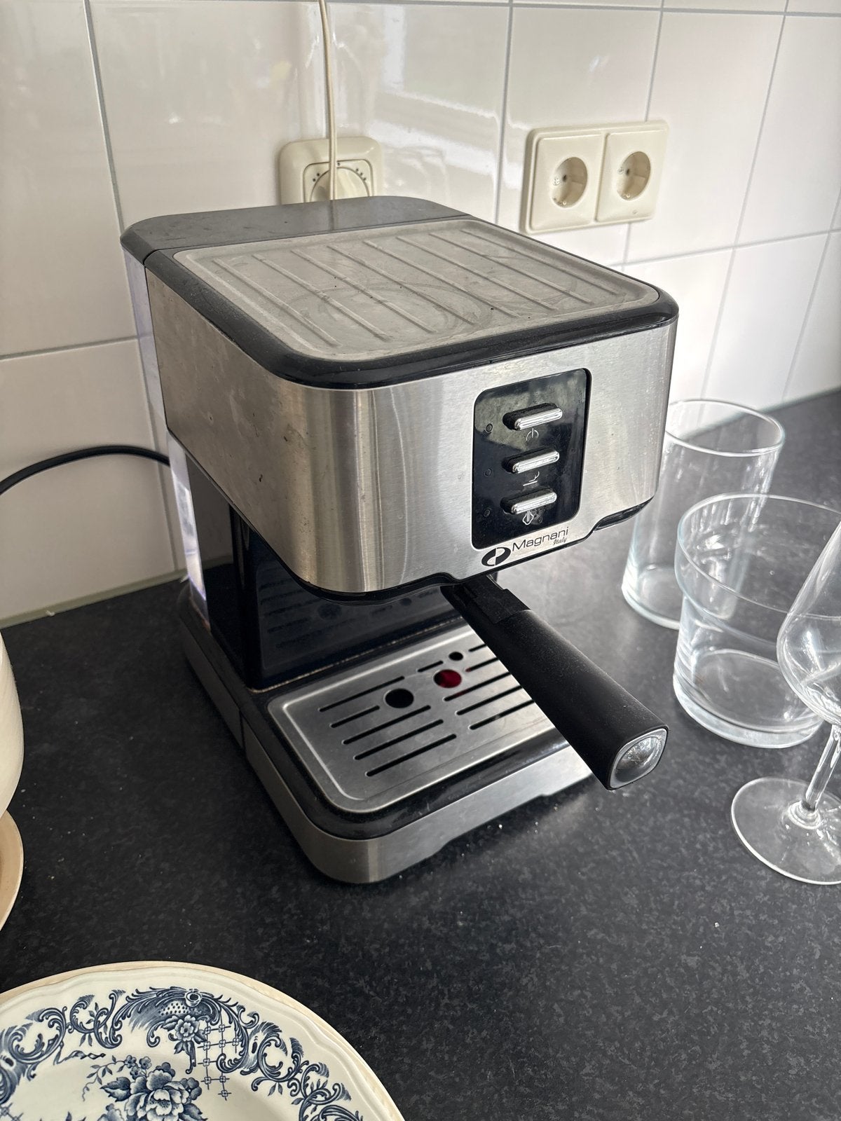 Magnani Espresso Apparaat, Stoompijpje, Espresso apparaat, Gemalen koffie, Ophalen of Verzenden