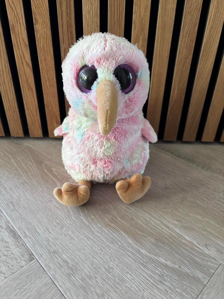 Ty Beanie Boo Kiwi knuffel - Roze/Meerkleurig, Kinderen en Baby's, Speelgoed | Knuffels en Pluche, Overige typen, Ophalen of Verzenden