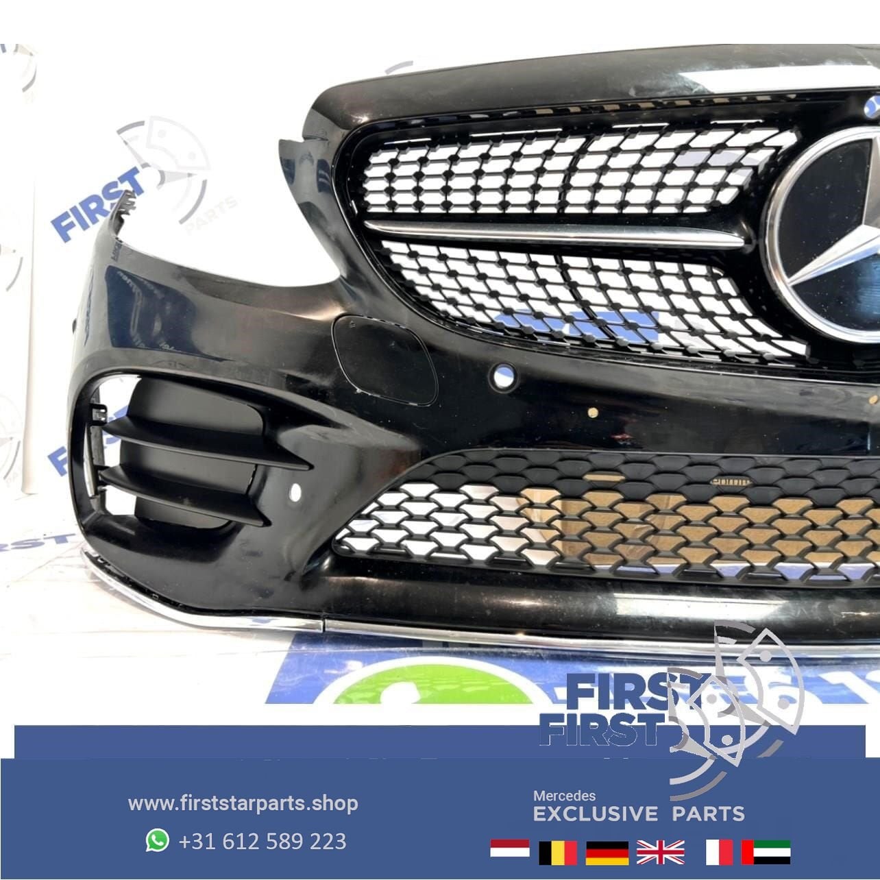W205 FACELIFT AMG VOORBUMPER + PANAMERICANA GRIL 2019 Merced, Gebruikt, -, Voor, Ophalen of Verzenden