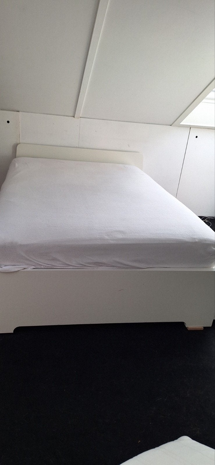 IKEA ASKVOLL bed 140x200cm incl.4 lades en lattenbodems, Huis en Inrichting, Gebruikt, Wit, Tweepersoons, Hout