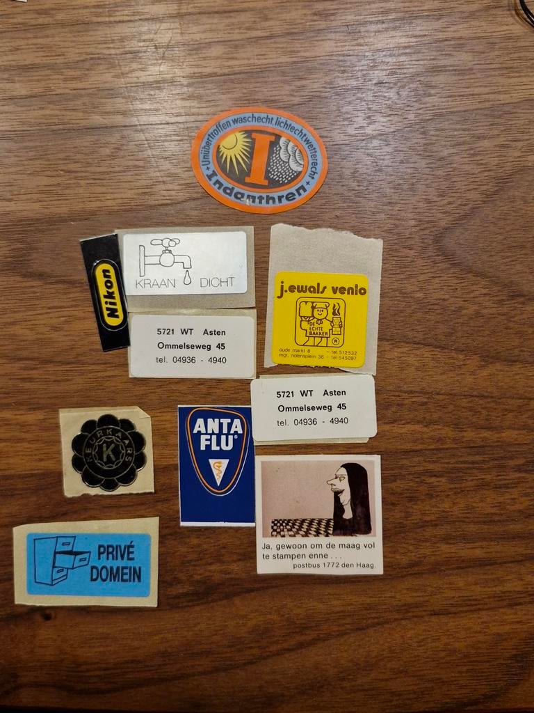 6951 Diverse oude stickers, Verzamelen, Stickers, Ophalen of Verzenden