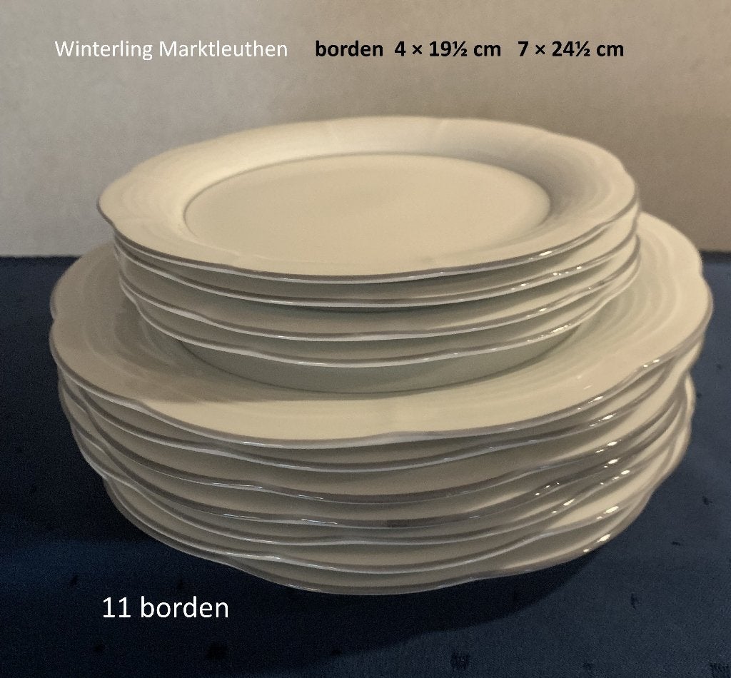 lunchborden dinerborden Winterling Marktleuthen borden, wit, Ophalen of Verzenden, Zo goed als nieuw, Bord(en), Overige stijlen