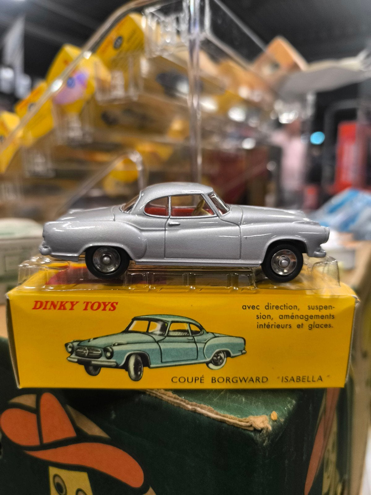 Dinky Toys 549 Coupé Borgward "Isabella" - Zilver, Ophalen of Verzenden, Zo goed als nieuw, Auto, Dinky Toys