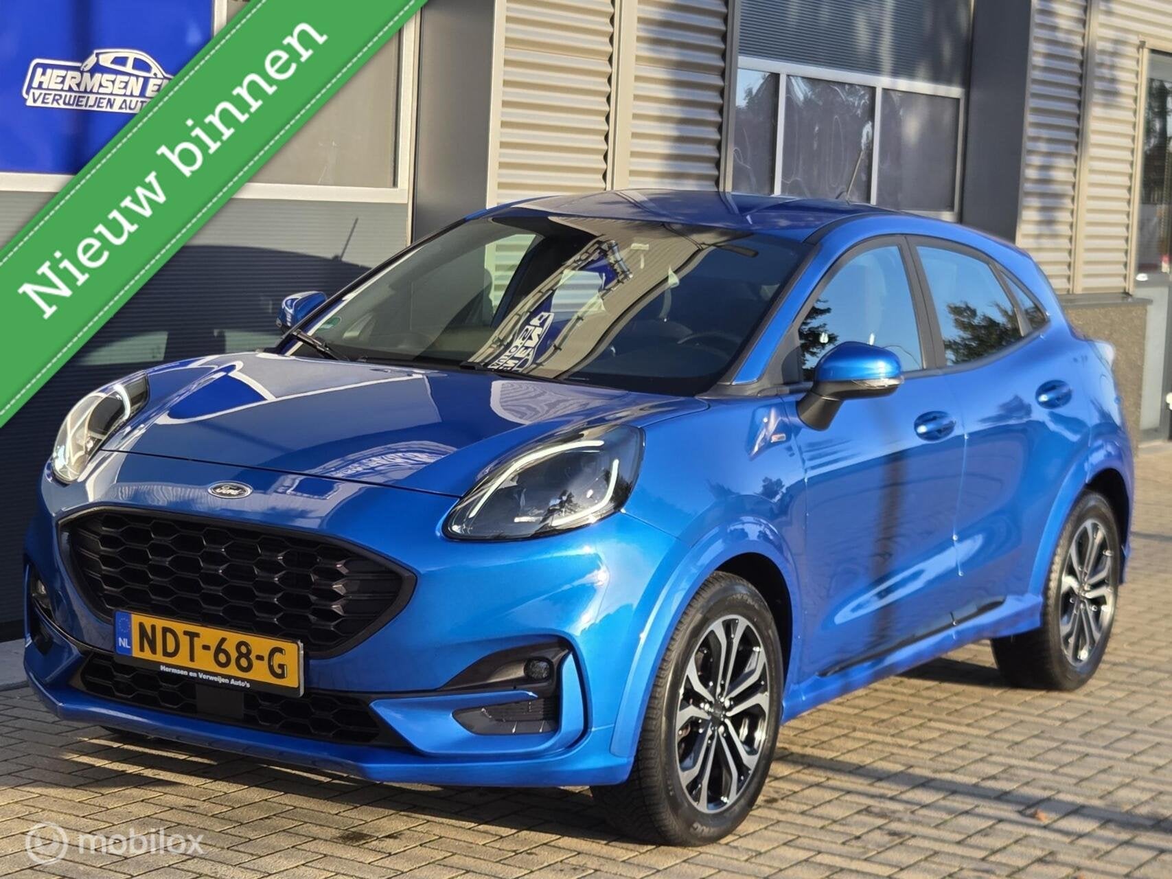 Ford Puma ST-Line 1.0 EcoBoost 125pk Hybrid, Auto's, Voorwielaandrijving, 125 pk, Zwart, Blauw