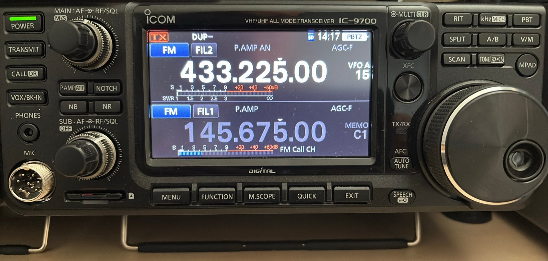 Icom IC9700 all mode  transceiver zgan, Ophalen of Verzenden, Zo goed als nieuw