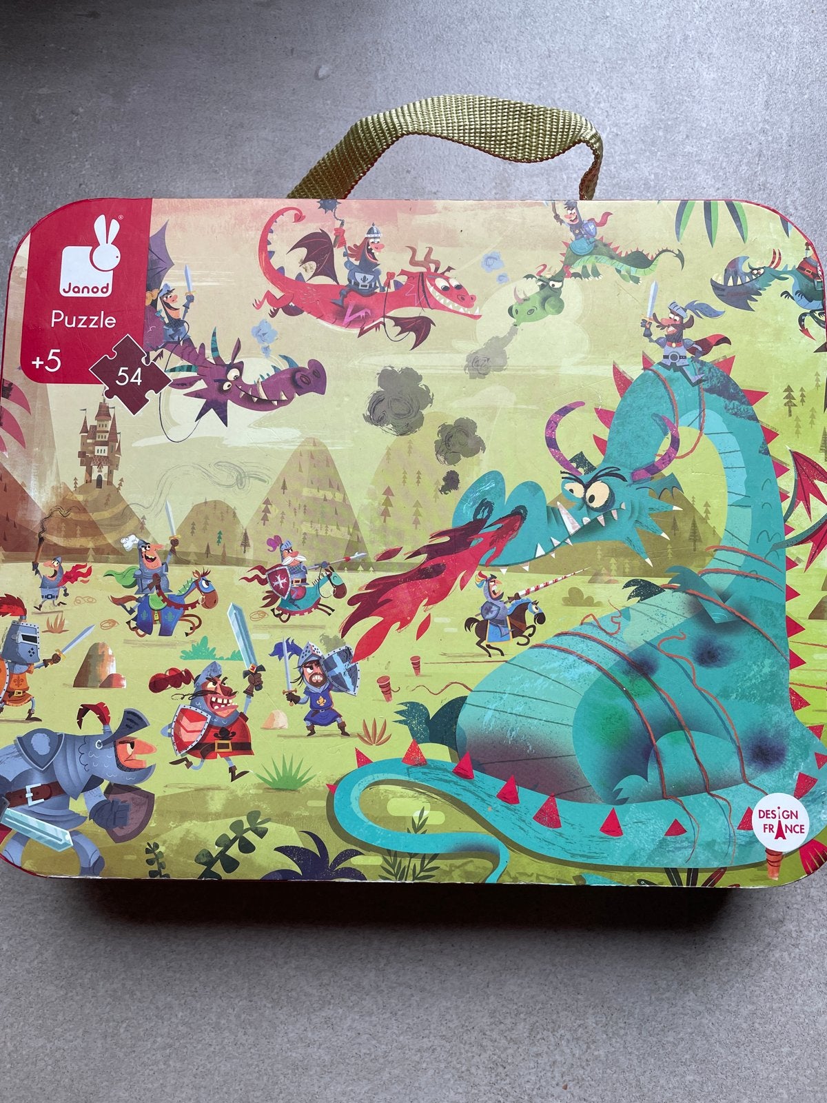 Janod Draken en Ridders Puzzel 54 stukjes, Ophalen, Meer dan 50 stukjes, Zo goed als nieuw, 4 tot 6 jaar