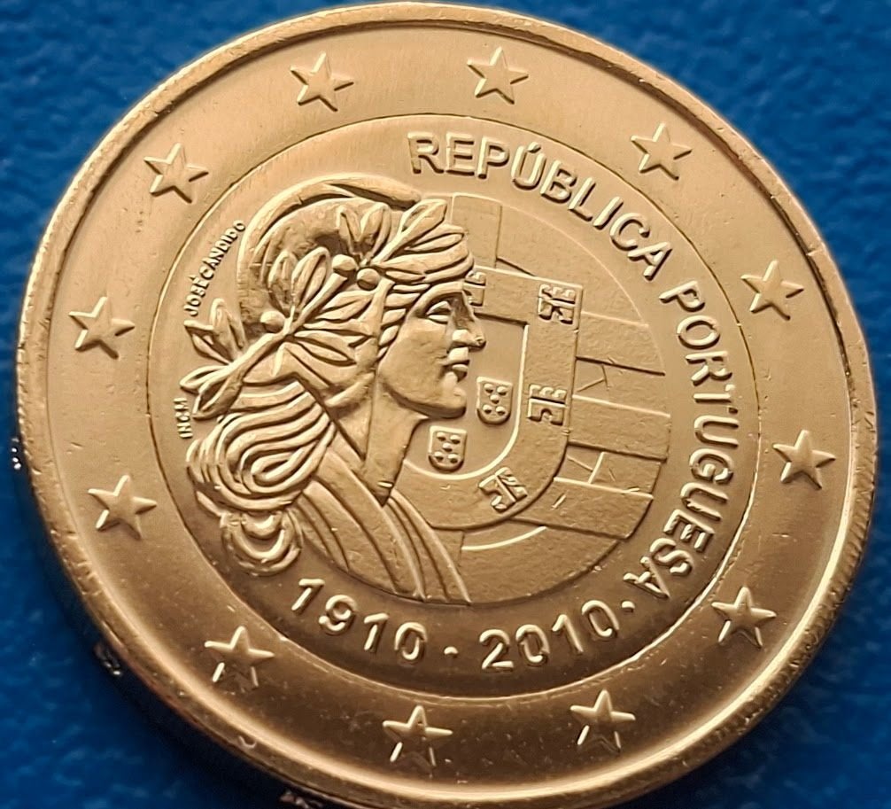 Portugal 2 Euro "Republiek" - 2010 verguld, Verzenden, Portugal, 2 euro