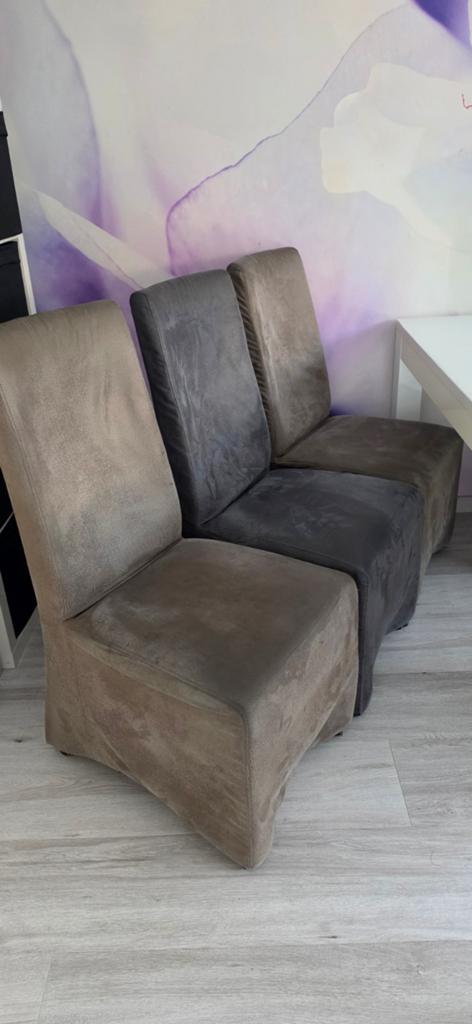 9 eetkamerstoelen met wieltjes teab, Gebruikt, Overige kleuren, Ophalen of Verzenden, Vijf, Zes of meer stoelen