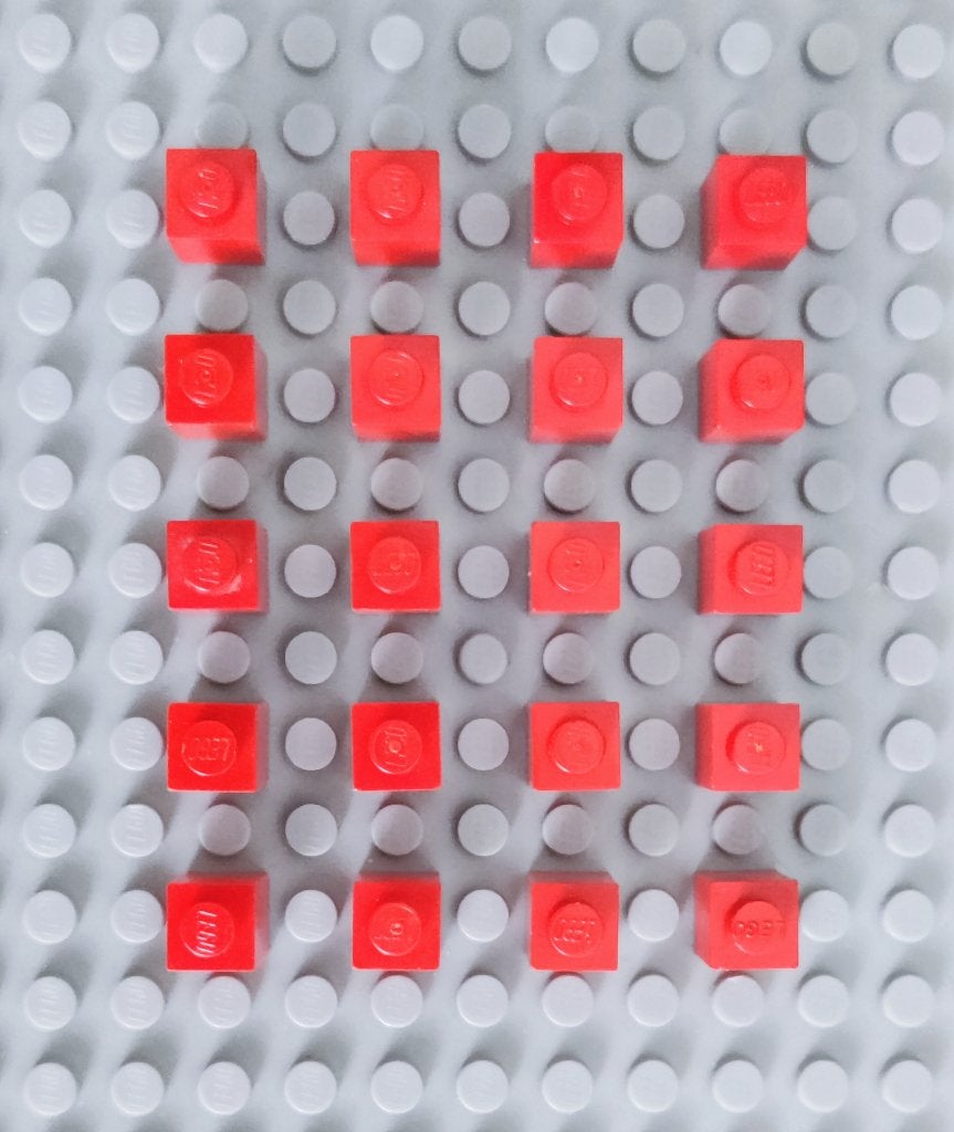 LEGO Parts Red Brick 1 x 1 nr. 3005, Kinderen en Baby's, Speelgoed | Duplo en Lego, Ophalen of Verzenden, Gebruikt, Losse stenen