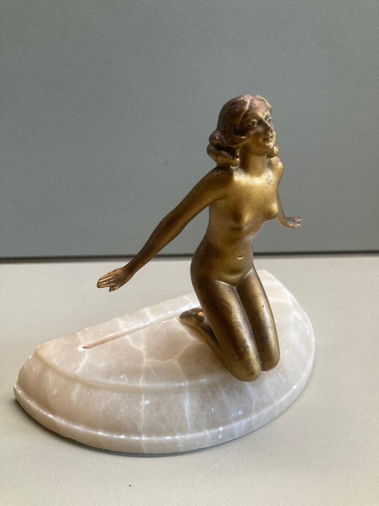 beeld van naakte art deco dame jaren 20 30, Ophalen of Verzenden