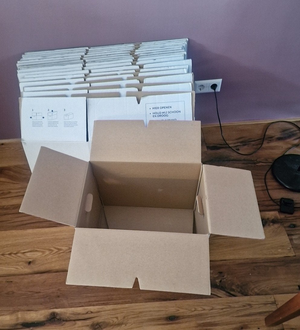 16 stevige verhuisdozen, makkelijk opvouwbaar, Ophalen, Doos, Opvouwbaar, Minder dan 50 cm