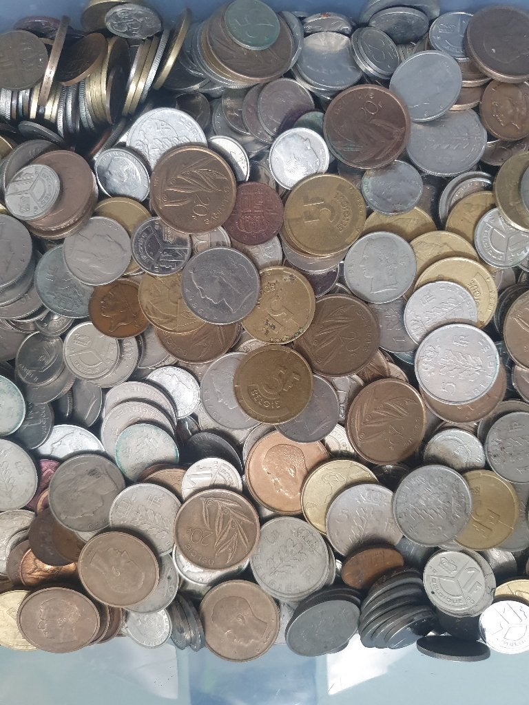 Ca. 15 Kilo munten uit België, incl. wat alleen uit BU sets!, Ophalen of Verzenden