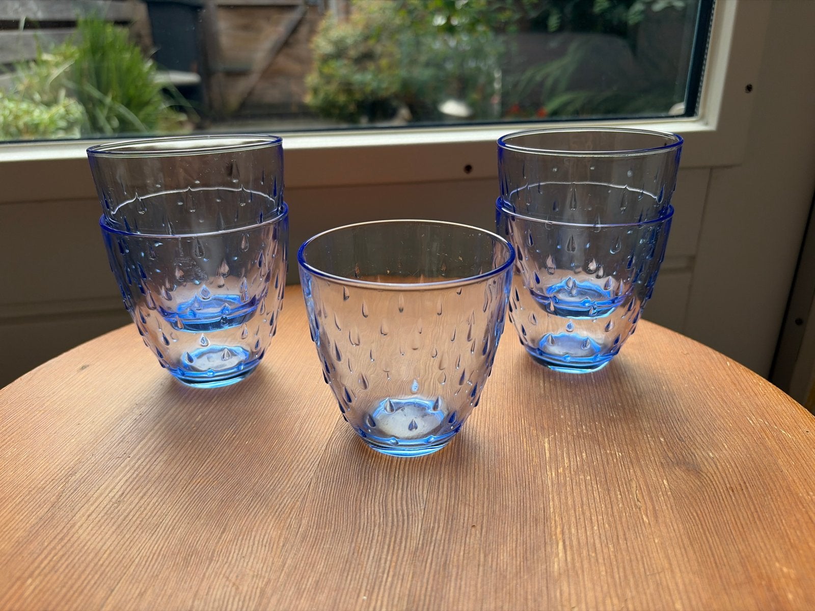 Set van 5 blauwe waterglazen, Ophalen