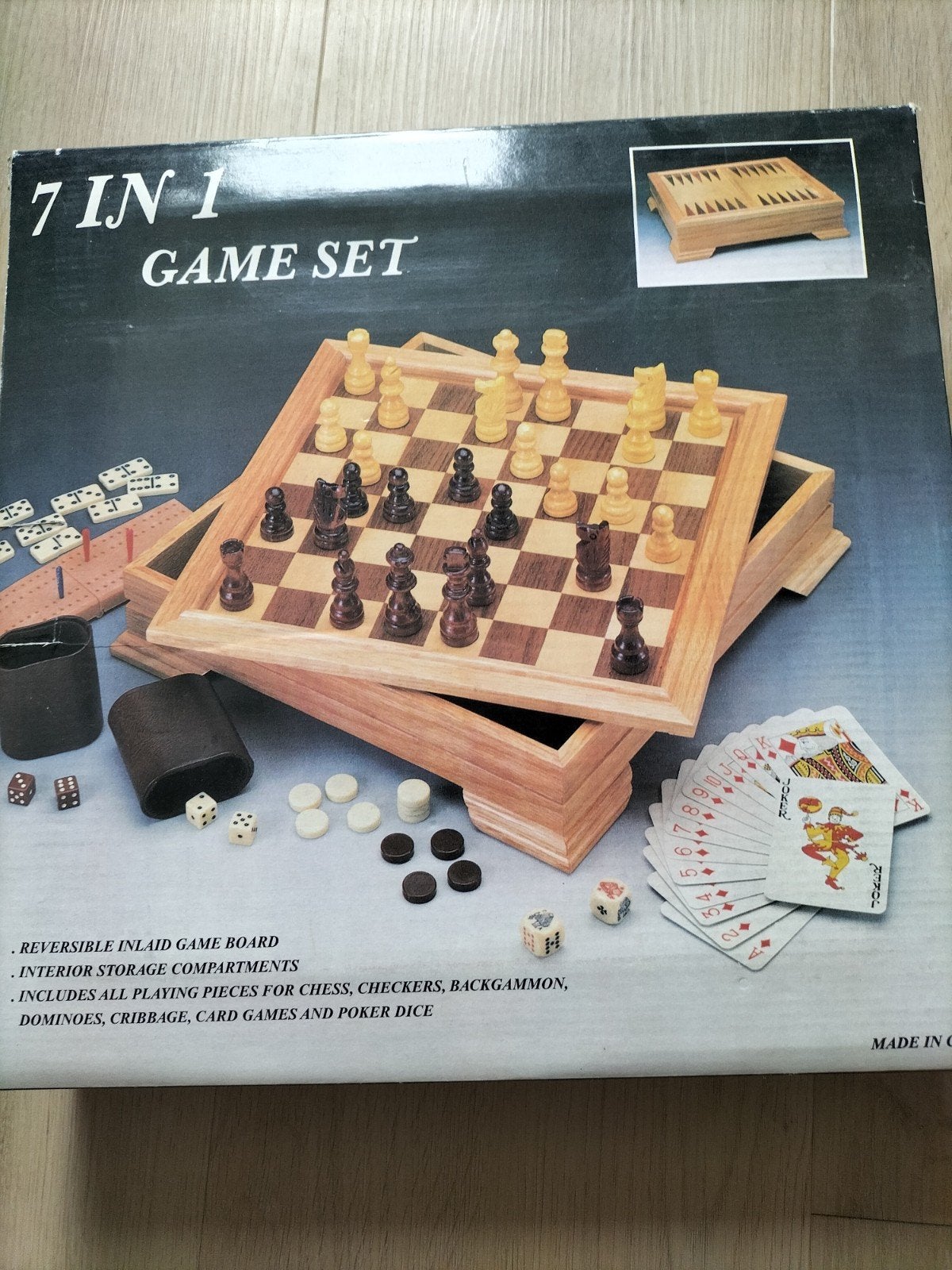 Nieuw 7-in-1 Spellenpakket: Schaak, Dam, Backgammon & Meer, Ophalen, Nieuw