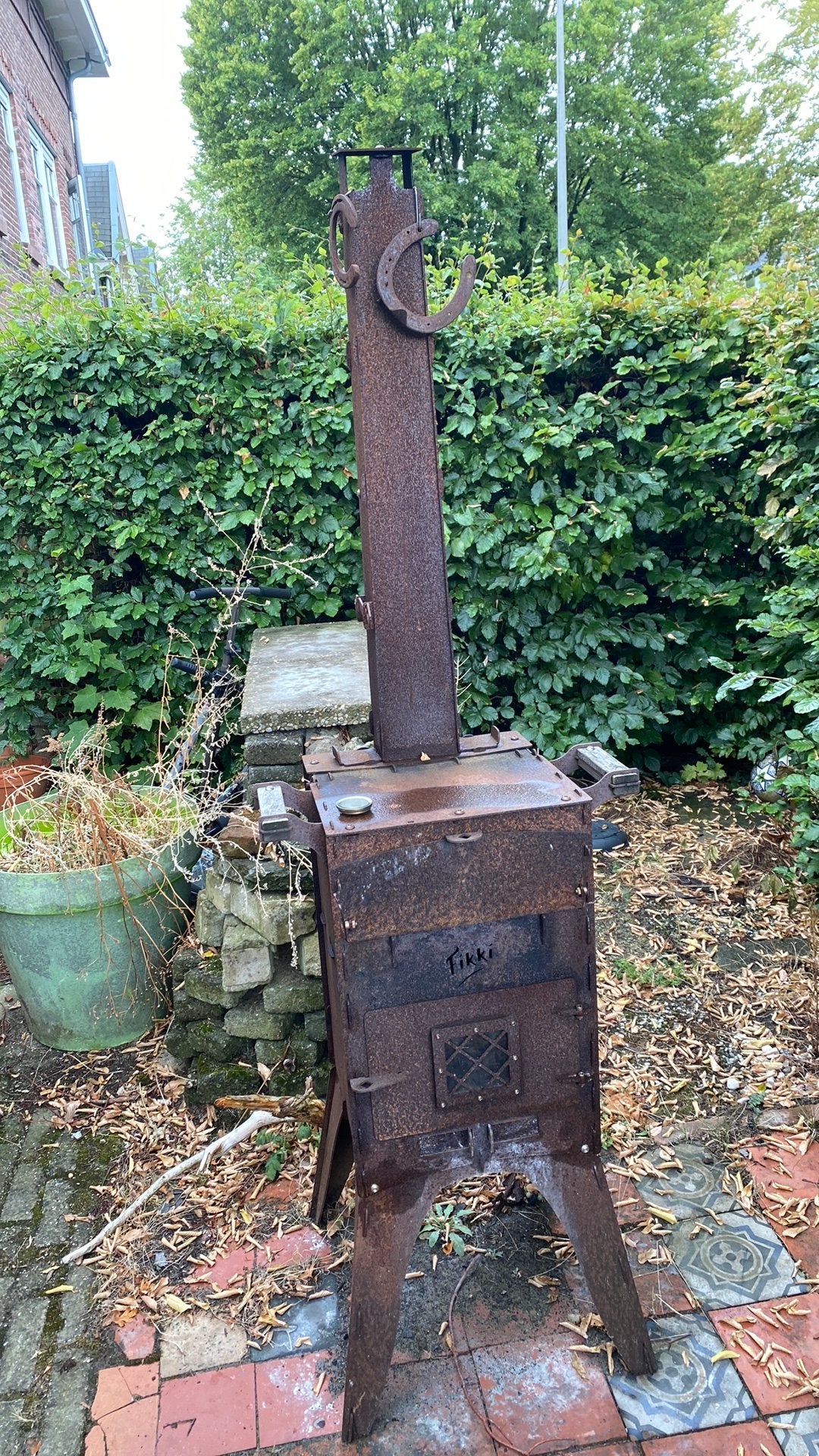 Fikki Pizza oven en bbq cortenstaal, Ophalen, Gebruikt