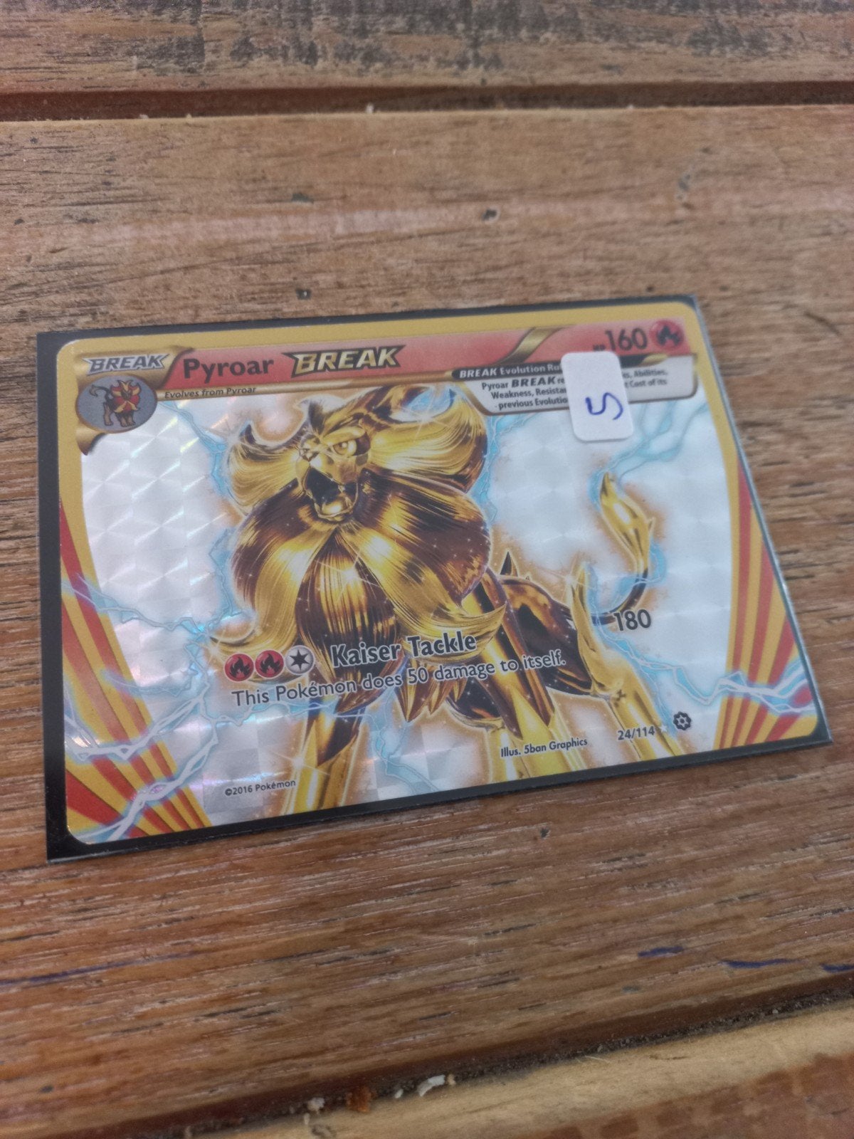 Pyroar break, Ophalen of Verzenden, Zo goed als nieuw, Losse kaart, Foil